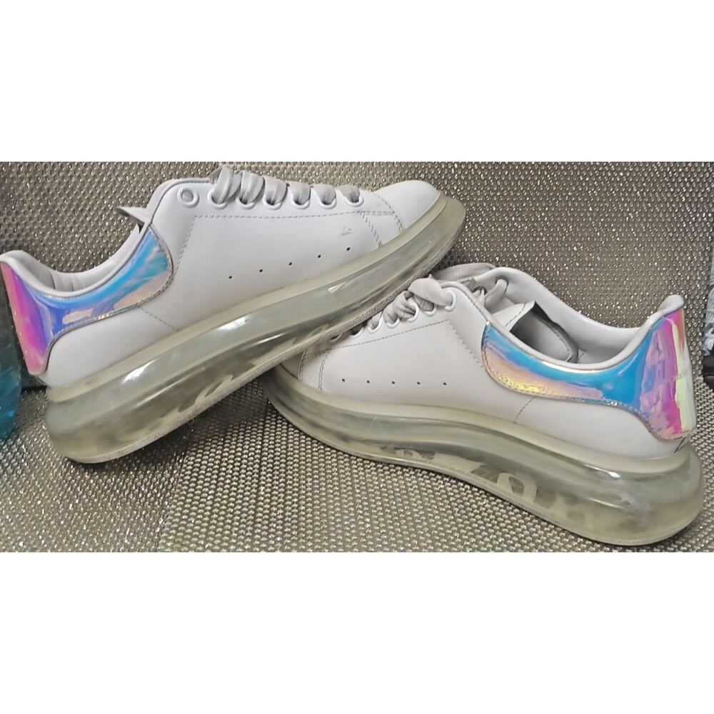 Women's Alexander McQueen Holographic Iridescent Size 8.5 Fashion Rare Sneaker